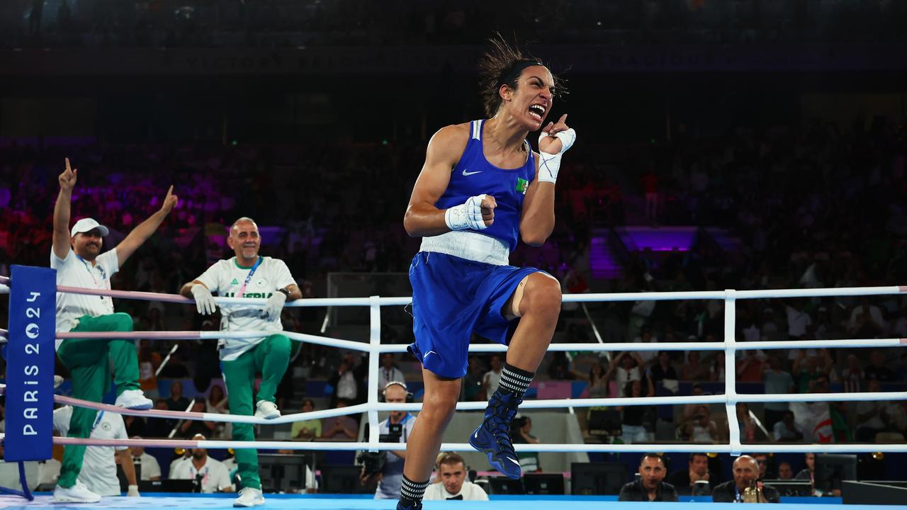 Khelif has danced her way into the gold medal bout. (Photo by Richard Pelham/Getty Images)