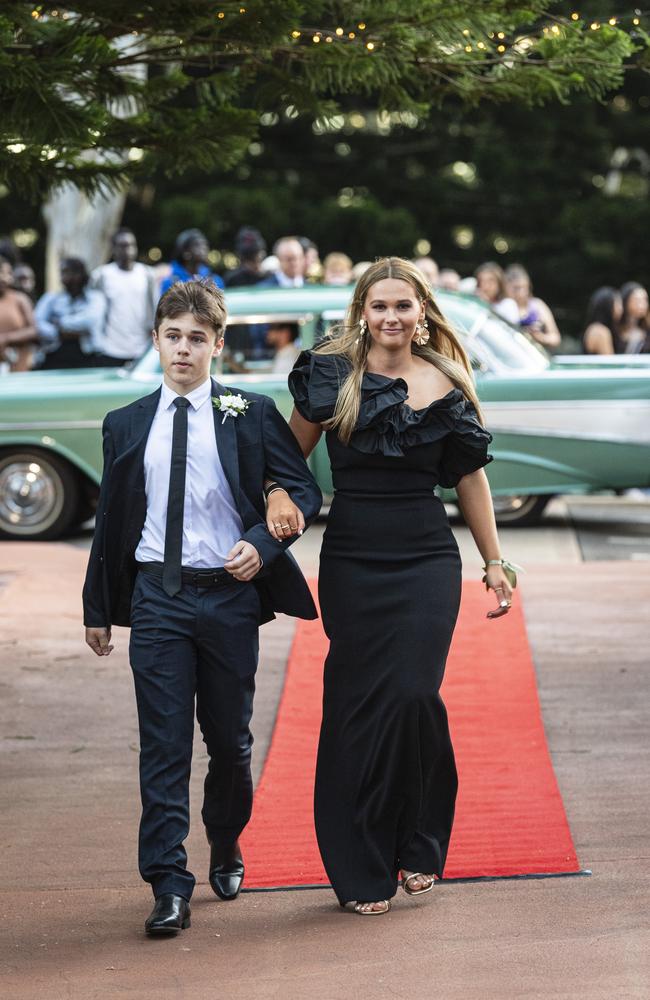 Ethan Payne and partner Mia Marchant at St Mary's College formal at Picnic Point, Friday, March 22, 2024. Picture: Kevin Farmer