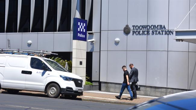 Salah Sulaiman Almuhama and his lawyer at Toowoomba court on February 2, 2024, after a failed application to cross-examine an alleged child victim of sexual assault during a pre-trial committal hearing.