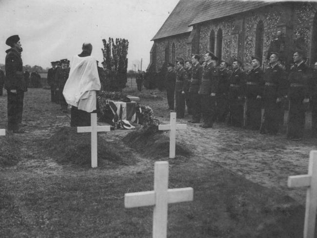 Flt-Sgt Ron Middleton’s graveside service in England was conducted by Chaplain H. Thrush of the RAAF and formerly of Prospect, South Australia.