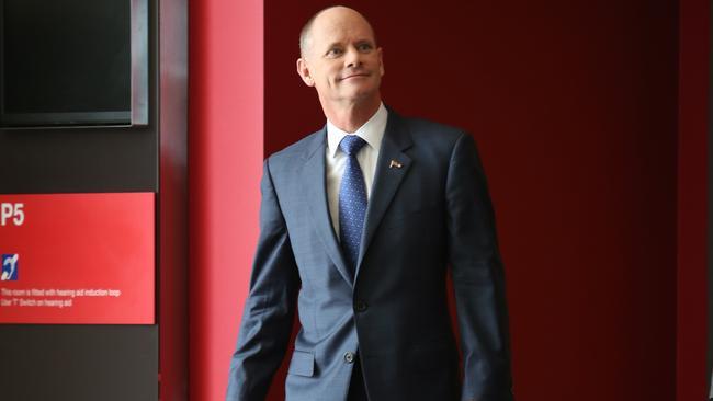 Premier Campbell Newman arriving for The Leaders’ Debate. Picture: Jack Tran