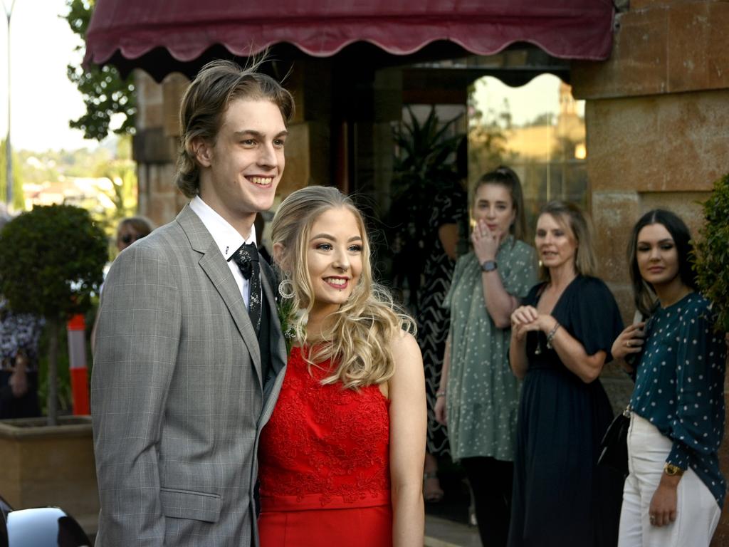 Katelyn Edwards and her partner Brock Yarrow. Students from The Flexi School celebrated their graduation with a formal at Gips.