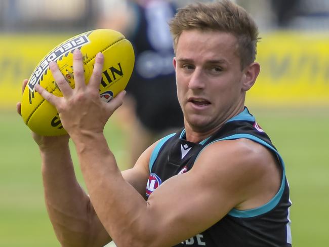 DECEMBER 16     2024Port Adelaide training at Alberton Oval.Picture: Roy VanDerVegt