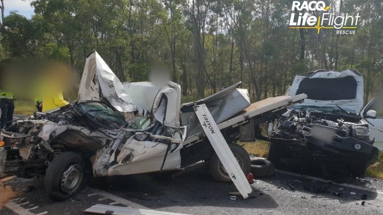 UPDATE: Two hospitalised after horror highway collision | The Courier Mail