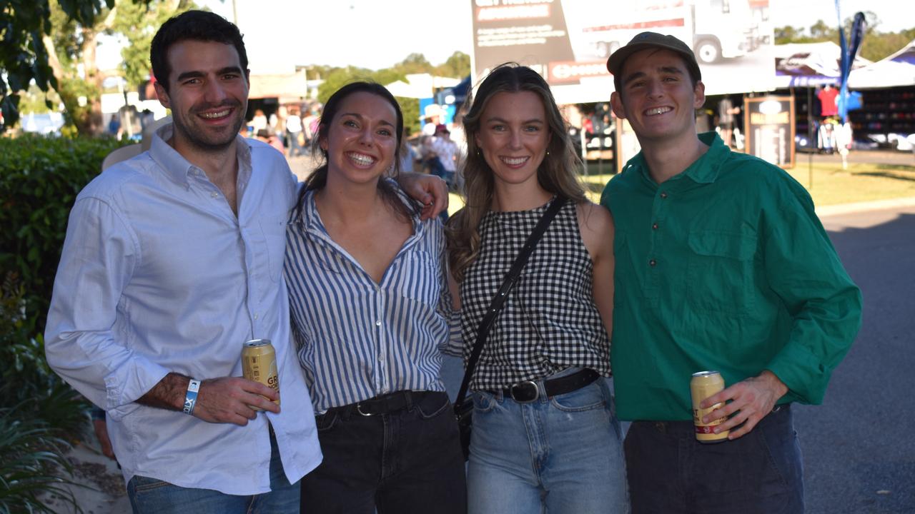 David Edwards, Laura O'Grady, Kat Gomola and Liam Sipila at the Ariat APRA National Finals Rodeo at Gracemere CQLX, Saturday, November 12, 2022.