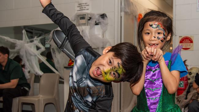 Justin Zheng and Ivanka Zheng dances at Spook-Tacular Halloween Haunted House Disco at the Malak Community Centre. Picture: Pema Tamang Pakhrin