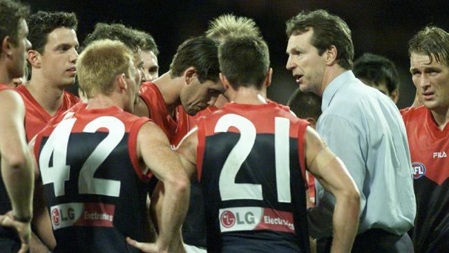 Daniher coaching the Melbourne Demons long before his MND diagnosis.