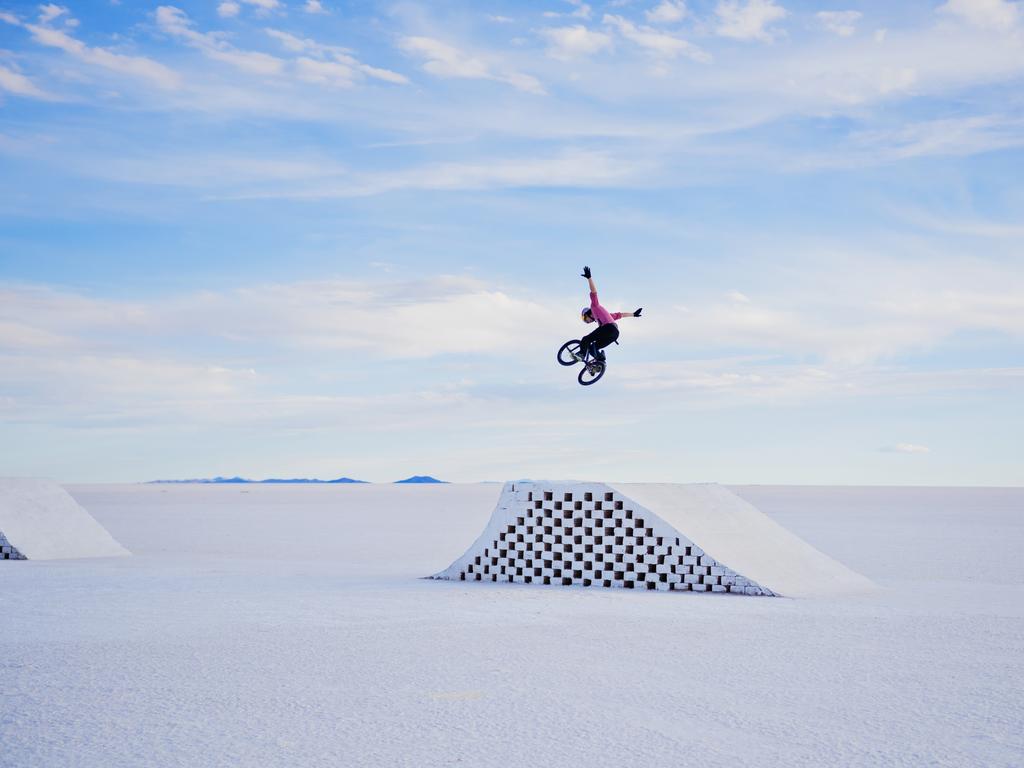 “Obviously when you make a ramp out of a salt block, the transition is not going to be perfect.” Picture: Camilo Rozo/Red Bull