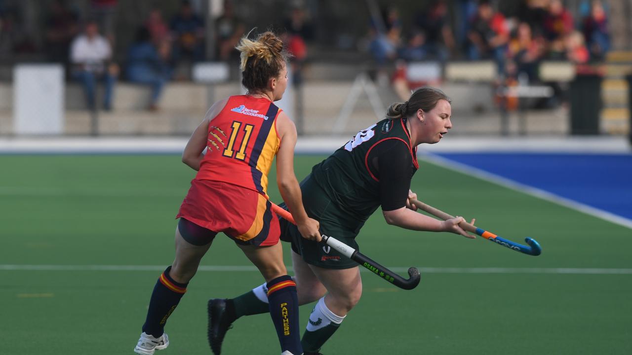 HOCKEY RHA Cup 2020 Div 1 Women's grand final: Park Avenue's T. Cutts and Frenchville Rovers' Sarah Brighton