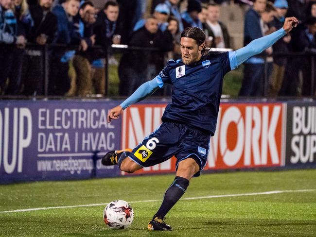 Sydney FC midfielder Josh Brillante during the club's FFA Cup match against Bankstown. Picture:  Jaime Castaneda. Source: supplied.