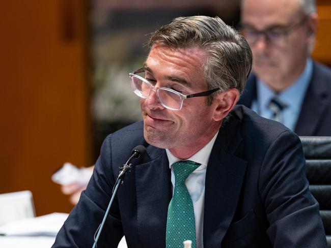 SYDNEY, AUSTRALIA - NewsWire Photos  APRIL 20, 2022: NSW Premier Dominic Perrottet speaking at the Budget Estimates held at the Parliament of New South Wales in Sydney.Picture: NCA NewsWire / Christian Gilles