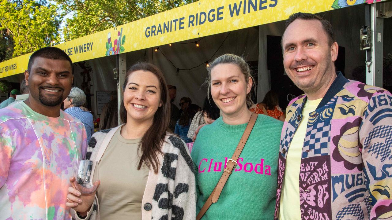 (From left) Jonathan Jayasinha, Zenna Jayasinha, Tracey Riley and Chris Riley. Toowoomba Carnival of Flowers Festival of Food and Wine. Friday, September 13, 2024. Picture: Nev Madsen