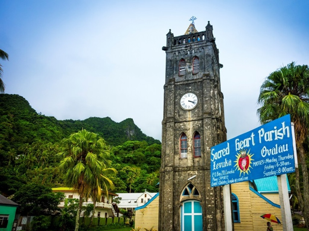 The colonial Levuka church.