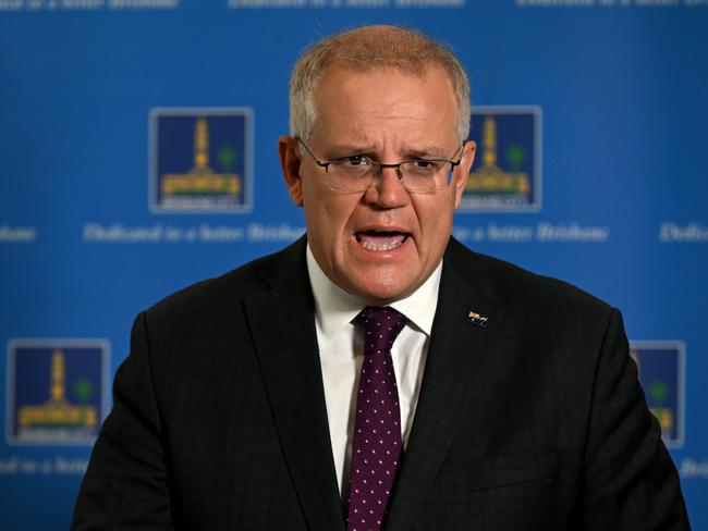 Prime Minister Scott Morrison said Australians going to fight in Ukraine could be doing so illegally. Picture: NCA NewsWire / Dan Peled