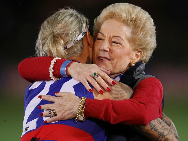 Moana Hope embraces Susan Alberti. Pic: Michael Klein