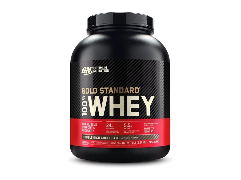 Optimum Nutrition Gold Standard 100% Whey Protein Powder. Picture: Amazon Australia.