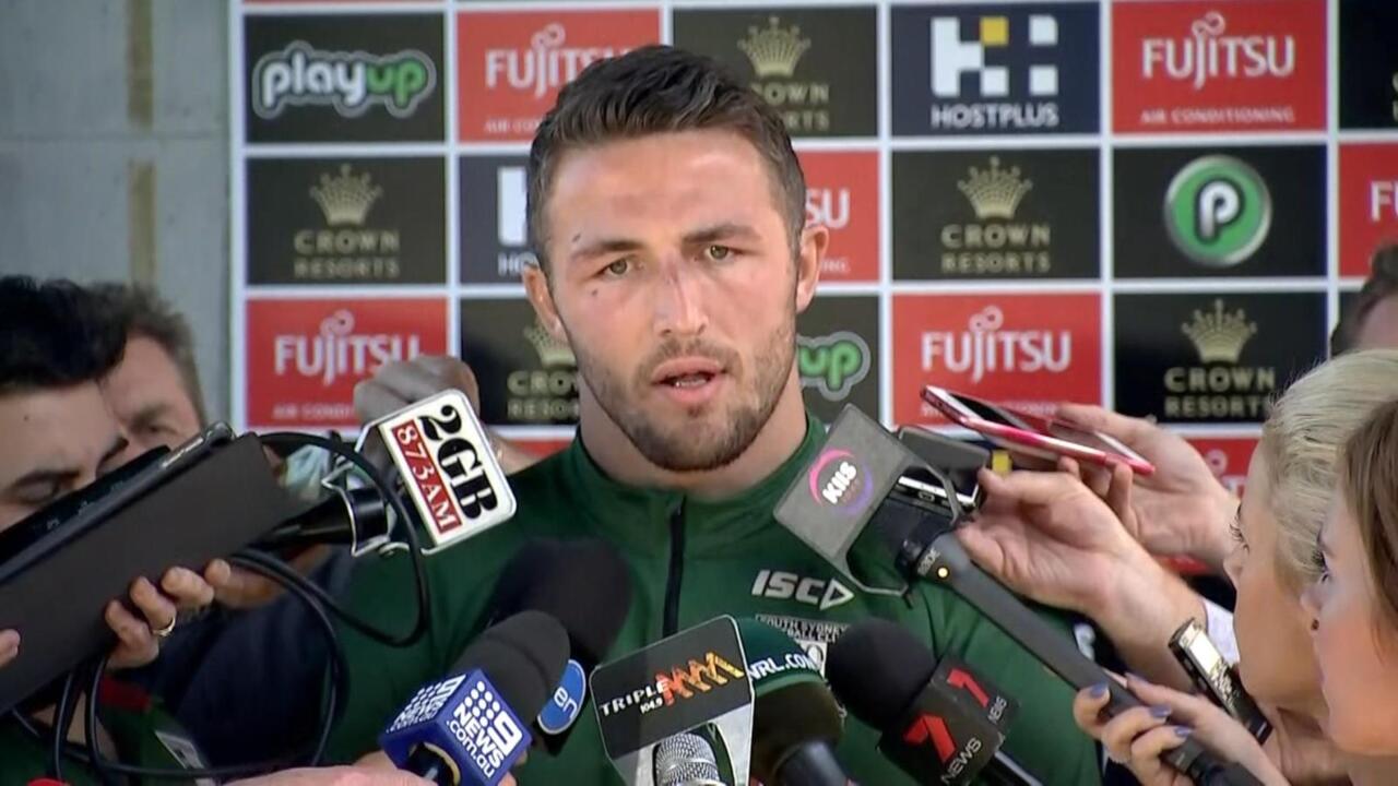 Rabbitohs star Sam Burgess breaks silence about alleged lewd video chat 