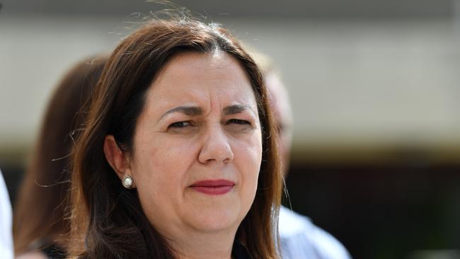 Queensland Premier Annastacia Palaszczuk is in Townsville today before heading further north tomorrow. Picture: AAP/Darren England