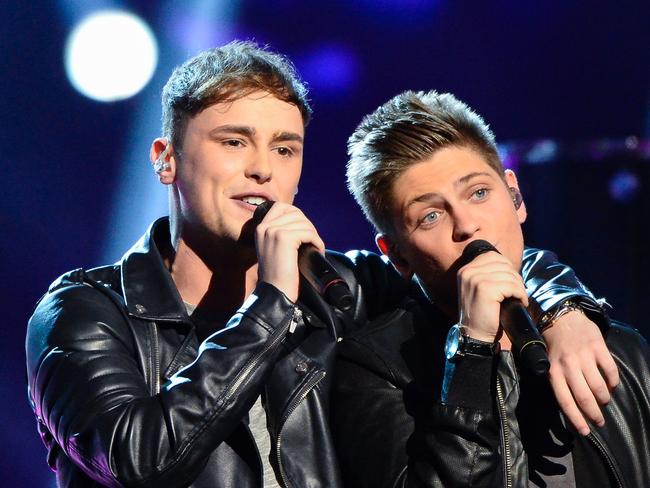 Joe and Jake representing United Kingdom performed the song 'You're Not Alone'. Picture: AFP