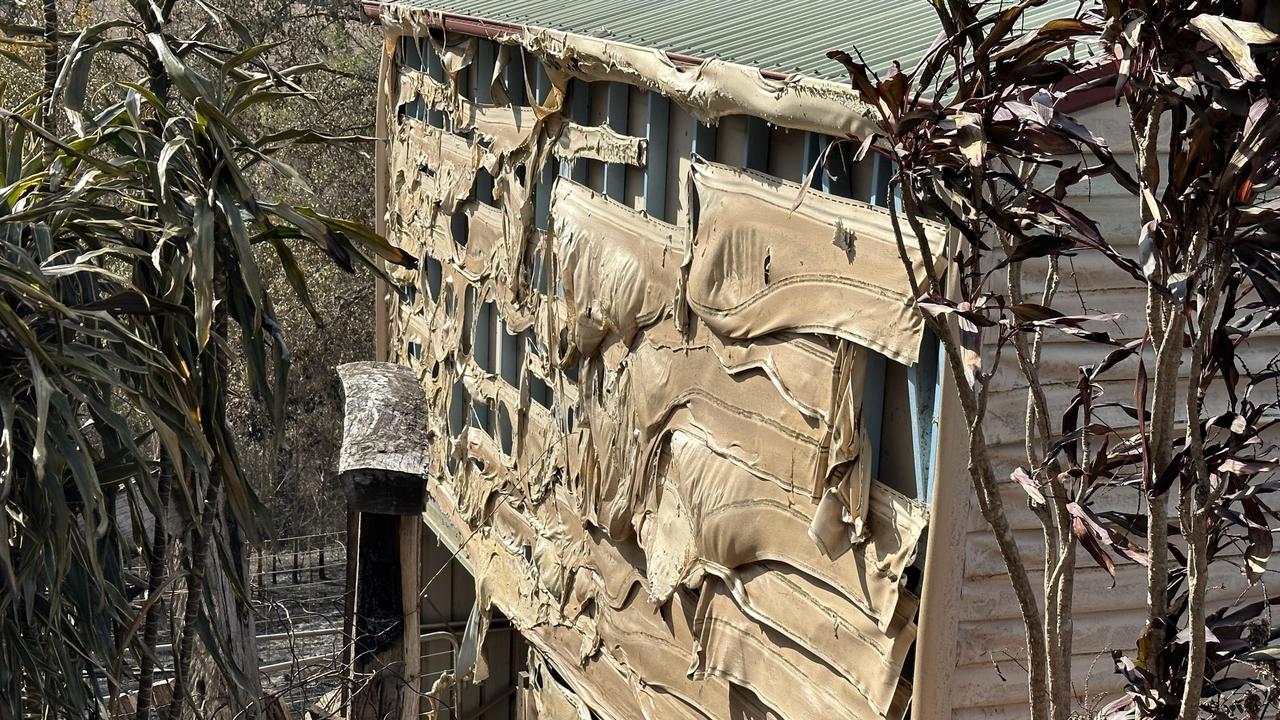 Abbey Mowbray and Richard Kennedy lost their home after a fast-moving fire came roaring through their Tuchekoi property on Saturday, October 28, 2023. Picture: Supplied