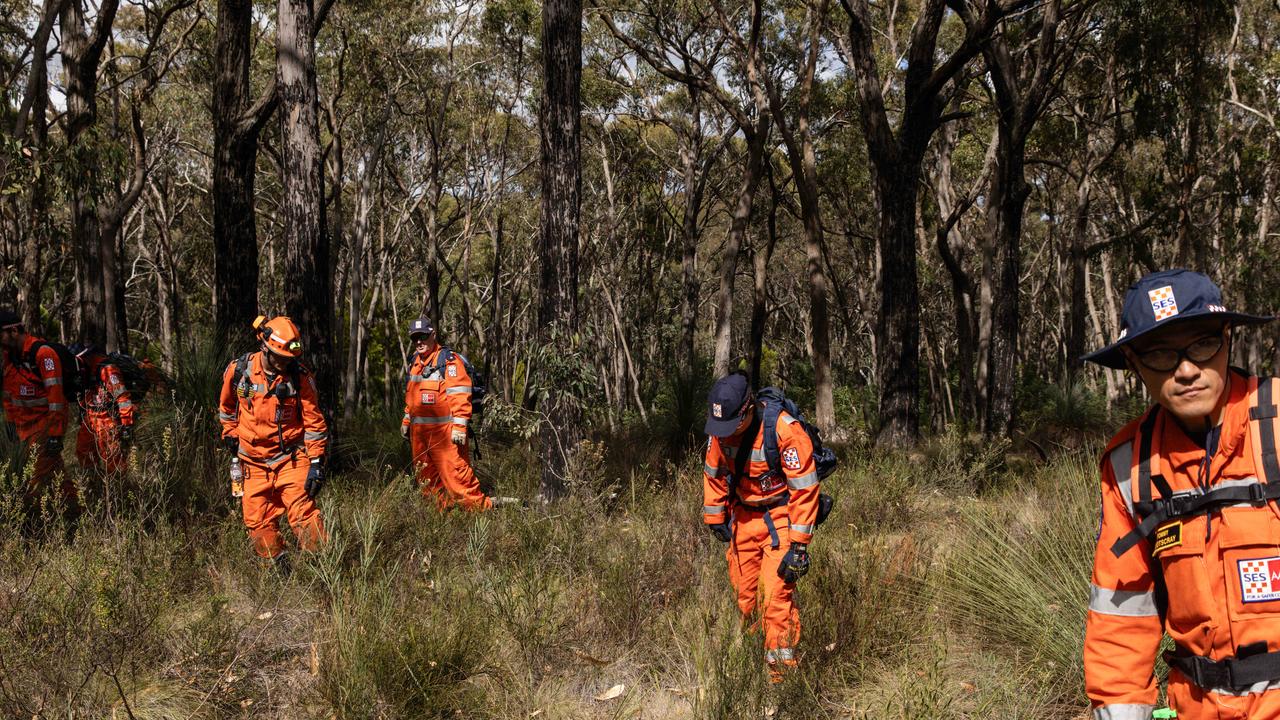 SES personnel search for clues in a forest near Samantha Murphy’s house on Wednesday. Picture: NCA NewsWire/Diego Fedele