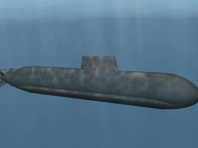 Will Germany win the $20 billion contract ... An artists impression of the German built TKMS Type 216 submarine proposed for the Royal Australian Navy. Picture: TKMS