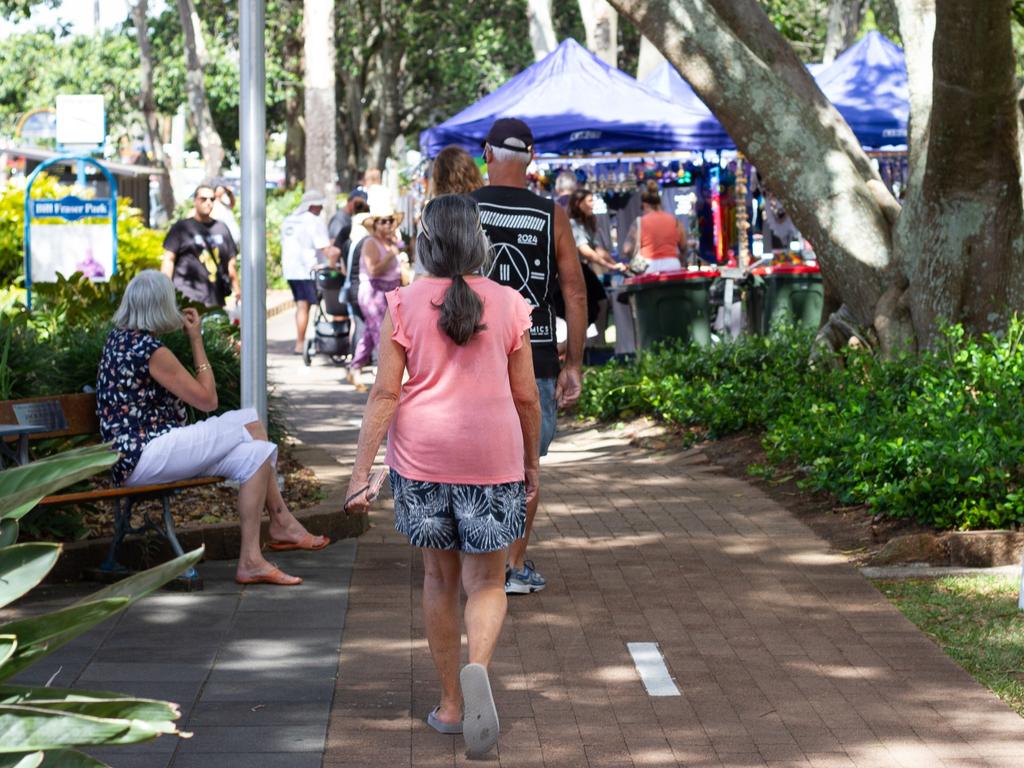 The Torquay Markets were a popular shady spot to spend NYE.