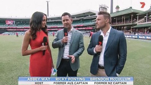 Way, Ricky Ponting and Brendon McCullum hosting the cricket on Channel 7.