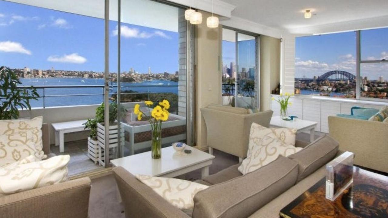 The two-bedroom apartment is located close to South Mosman Wharf.