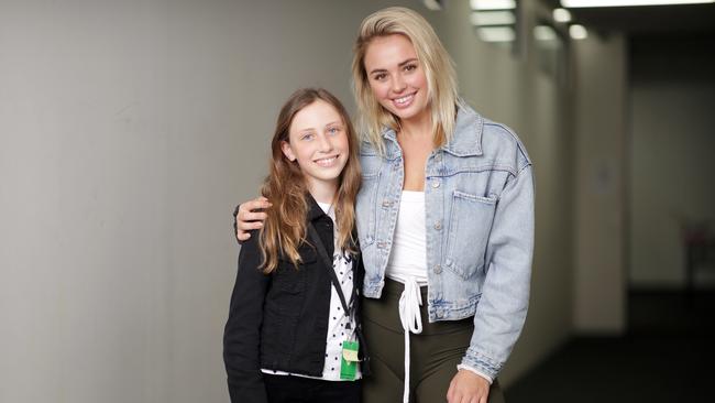 Honorary Confidential journalist Ella English and The Next Step’s Victoria Baldesarra. Picture: Christian Gilles