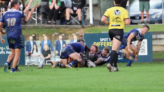 Jake Thornton scoring a try. Picture: D Wigley