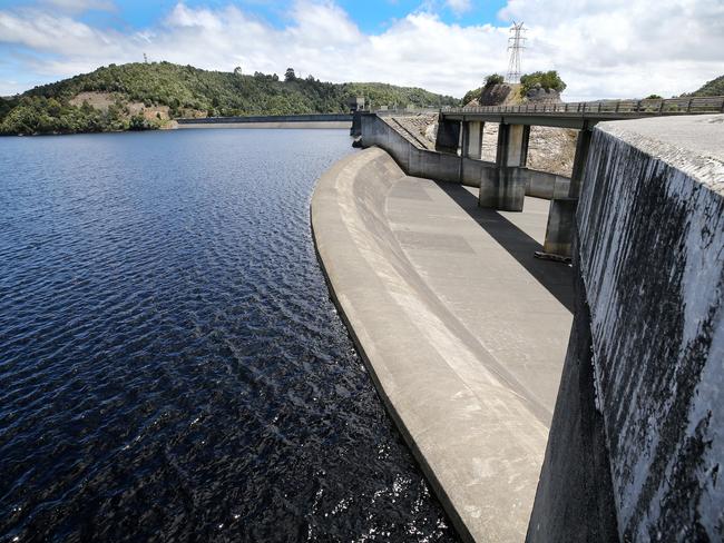 HYDRO POWER: Reece Dam on Tasmania’s West Coast. Picture: CHRIS KIDD