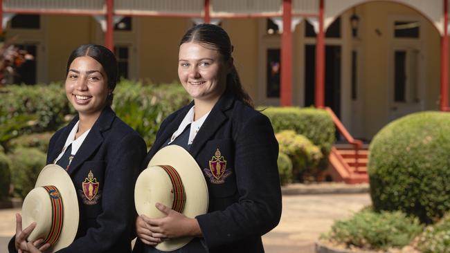 The Glennie School 2025 captains Courtney Drotini (left) and Alli Harris, Wednesday, January 29, 2025. Picture: Kevin Farmer