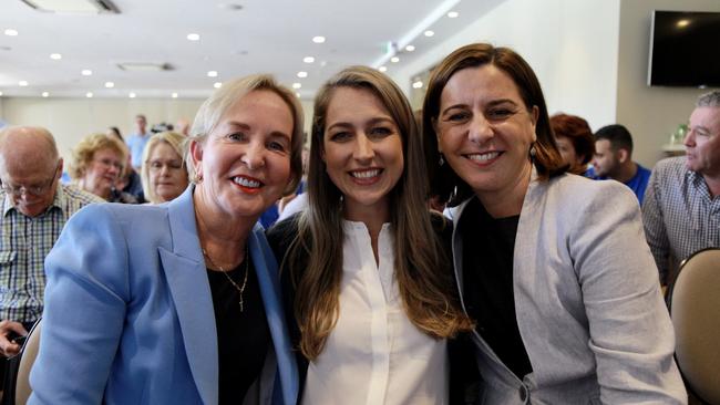 Shadow Health Minister Ros Bates, LNP Currumbin candidate Laura Gerber and LNP Queensland Leader Deb Frecklington were all in attendance. Photo: Ashleigh Weidmann