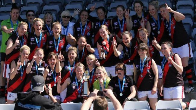 Bec Goddard after coaching Canberra Eastlake to a premiership.