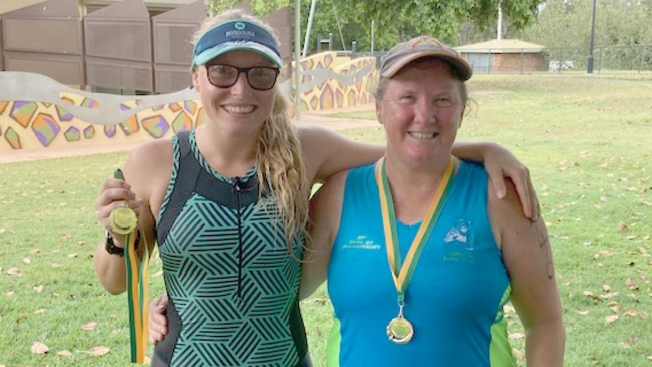 Rockhampton's Natalie Koehler and her mum Margaret were among the competitors at the Rockhampton Triathlon on Sunday.