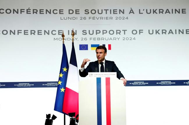 Emmanuel Macron tried to rally support for Ukraine at a conference in Paris