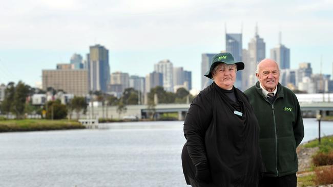 Friends of the Maribyrnong Valley president Judy Ingram (left) said heat in Melbourne’s western suburbs was particularly bad because it received less rainfall than other areas.