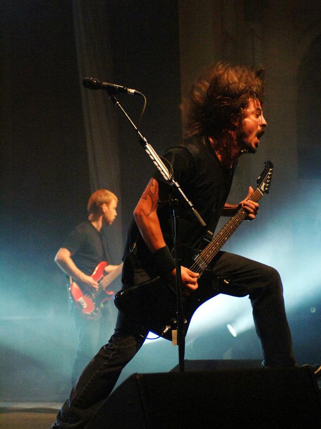 Dave Grohl with Foo Fighters at Thebarton Theatre in 2005.