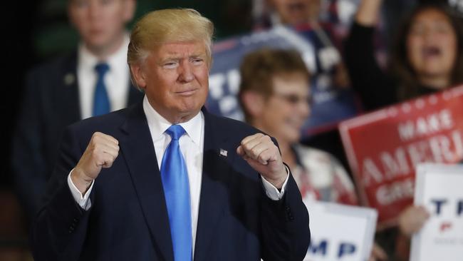 Mr Trump during the campaign trail. Picture: AP