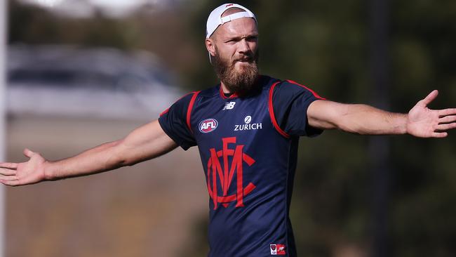 Max Gawn at Melbourne training this week.