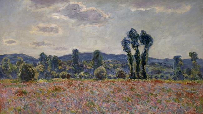 Claude Monet 'Poppy fields' — 1890. ‘Modern Masters from the Hermitage’ exhibition from the State Hermitage Museum, St Petersburg. On display 13 October 2018 — 3 March 2019, at the Art Gallery of New South Wales. 