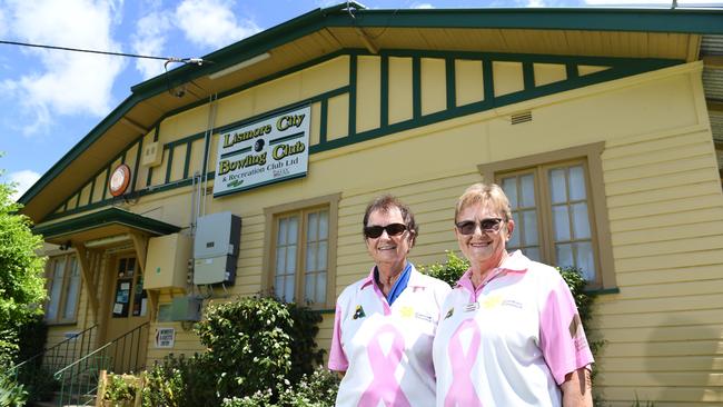 BOWLED OVER: Lismore City Bowling Club member Pat Clarke and Women’s Bowls Club secretary Sandra Thompson said the club offers a level playing field,