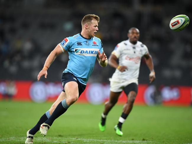 Cameron Clark of the Waratahs during the Round 11 Super Rugby match between the New South Wales Waratahs and the Sharks at Bankwest Stadium. Picture: AAP Image/Joel Carrett