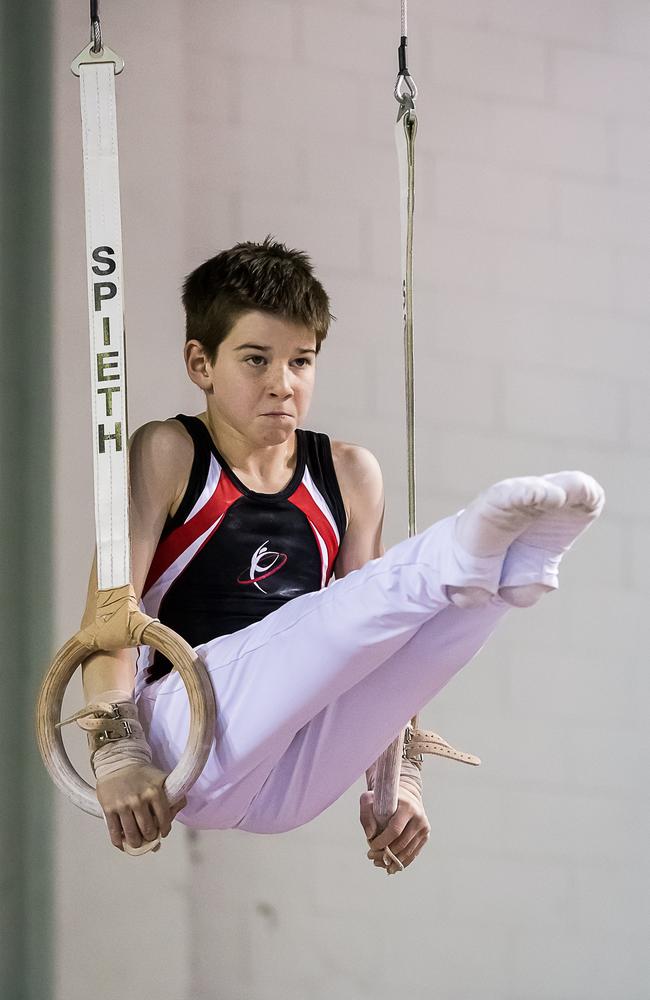 A junior competing at the 2018 Gymnastics Queensland, Junior MAG and WAG Championships at Gymnastics Queensland’s High Performance Centre.