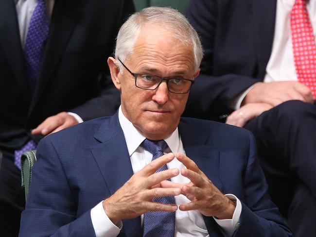 PM Malcolm Turnbull in Question Time in the House of Representatives Chamber, Parliament House in Canberra. Picture Kym Smith