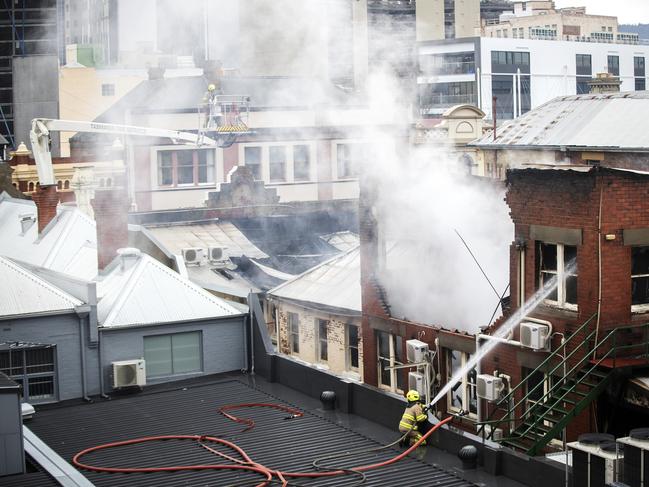 Brunswick Hotel fire, Hobart. Picture Chris Kidd