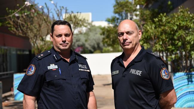 Superintendent Paul Wood and Senior Sergeant Richard Musgrave. Picture: Alex Treacy