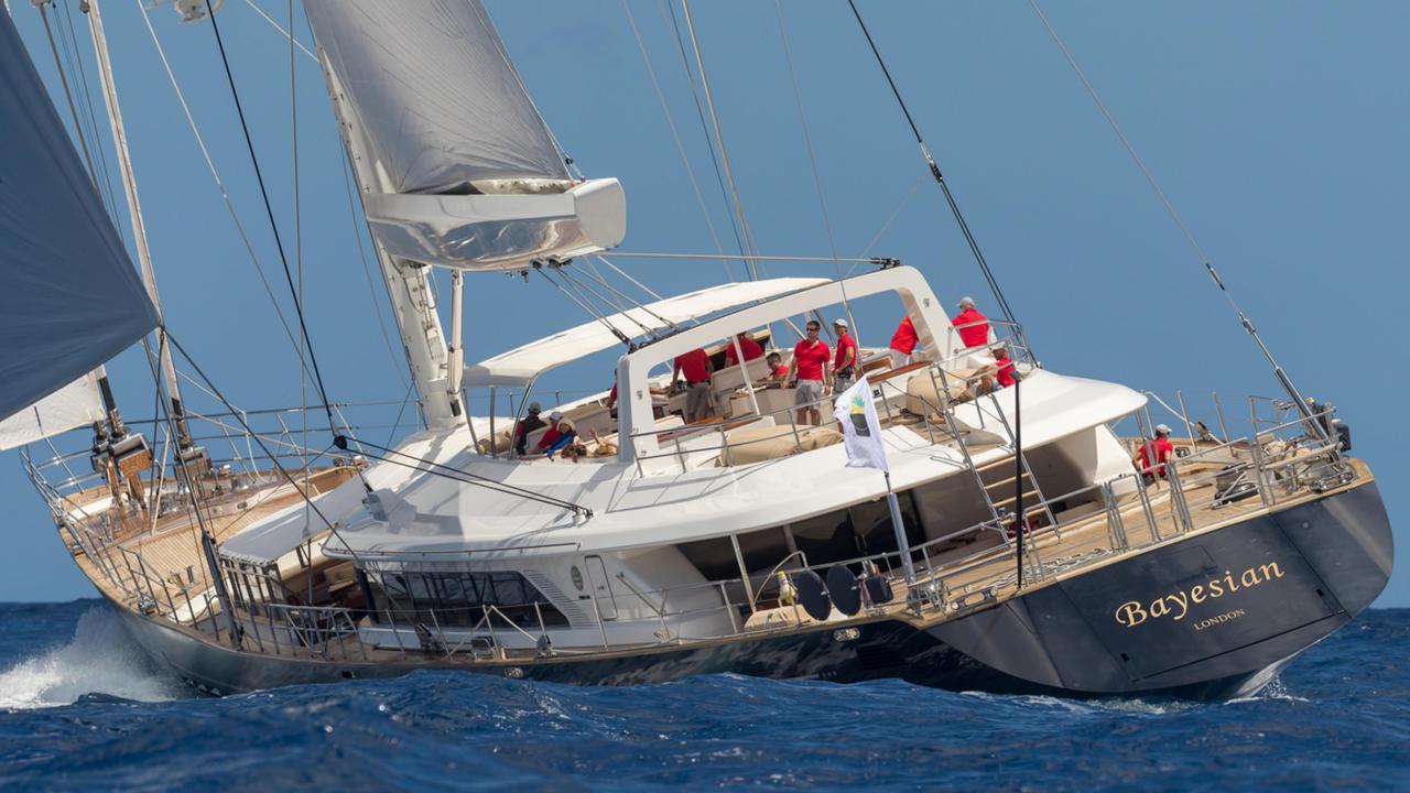 A file photo of the 'Bayesian' sailing boat, in Palermo, Sicily, Italy. Picture: Perini Navi Press Office/EPA/AAP