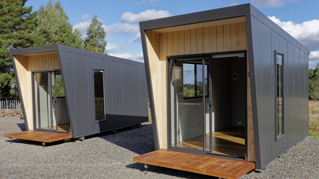 The portable rooms that popped up on Facebook Marketplace in the Macedon Ranges were available to rent from $150-$180 per week. Picture: Valeriu Campan